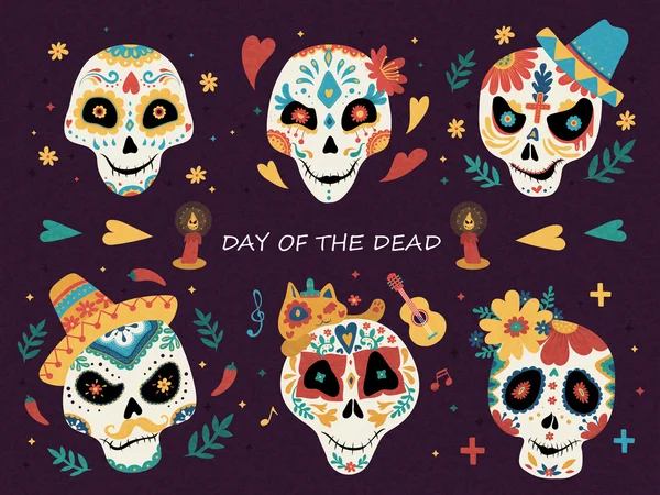 Day of the dead poster — Stock Vector