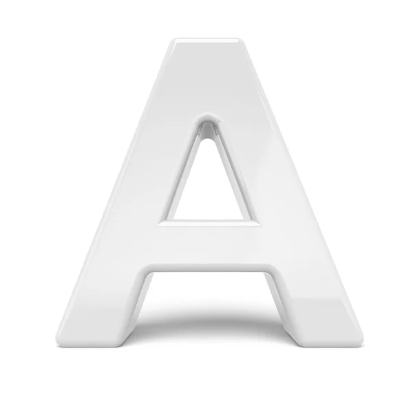 3D rendering λευκό γράμμα A — Φωτογραφία Αρχείου