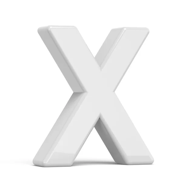 Renderização 3D letra branca X — Fotografia de Stock