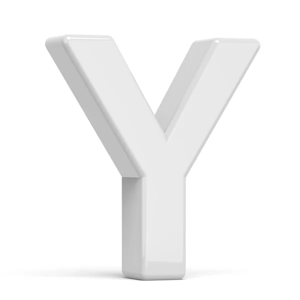 3D rendering witte letter Y — Stockfoto