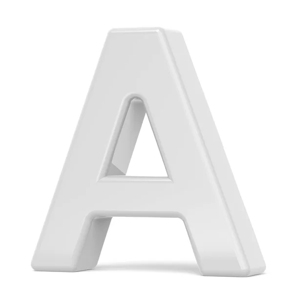 3D рендеринг белой буквы A — стоковое фото