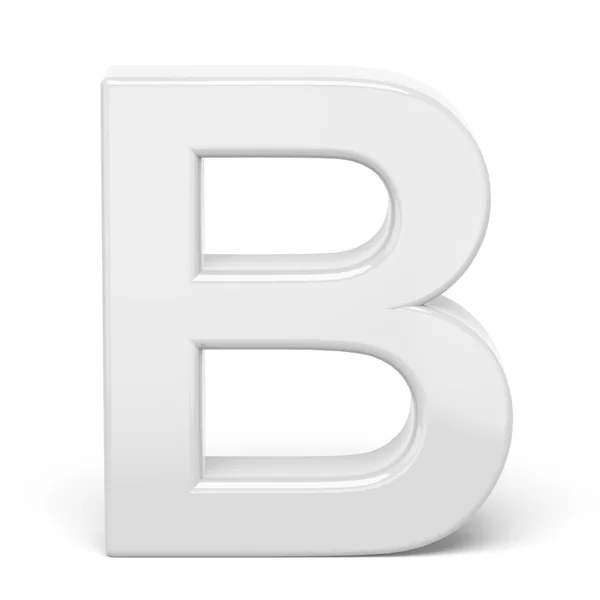 3D rendering witte letter B — Stockfoto