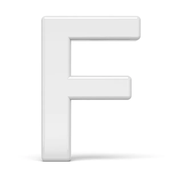 3D rendering white letter F — Stock Photo, Image