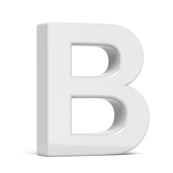 3D rendering fehér B betű — Stock Fotó