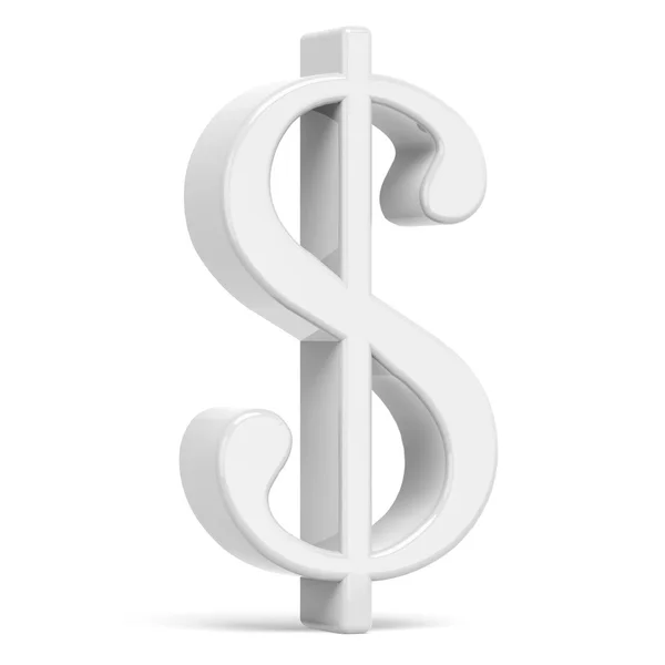 White dollar sign — Stock Photo, Image