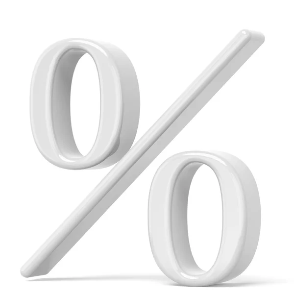 White percent sign — Stock Photo, Image