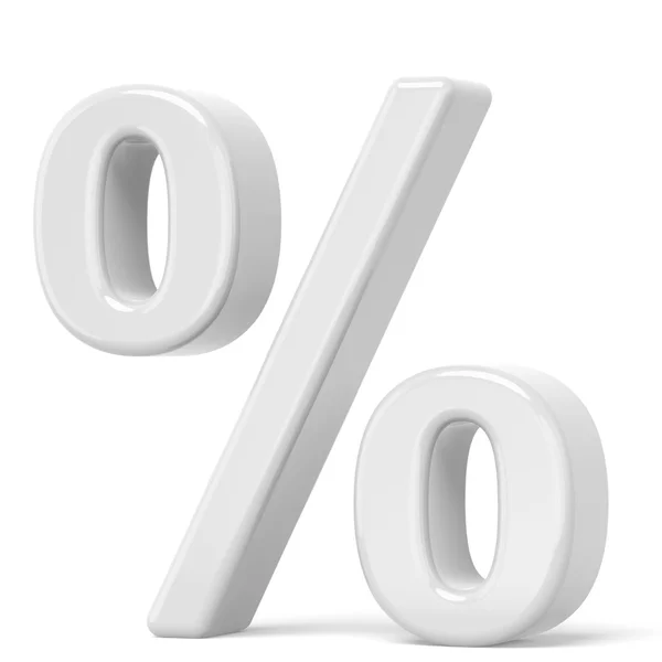 White percent sign — Stock Photo, Image