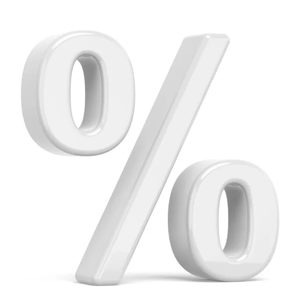 Weißes Prozent-Zeichen — Stockfoto