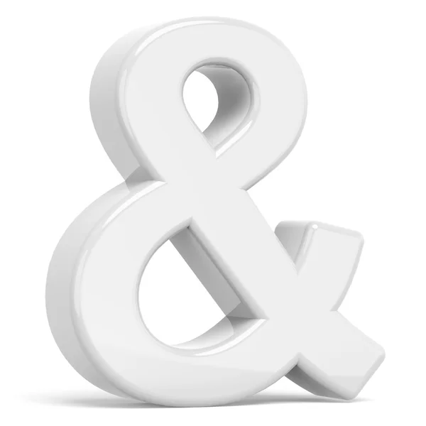 Witte ampersand symbool — Stockfoto
