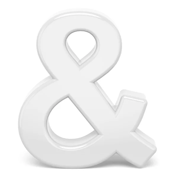 Biały znak ampersand symbol — Zdjęcie stockowe