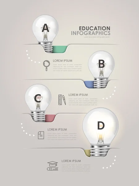 교육 infographic 평면 디자인 — 스톡 벡터