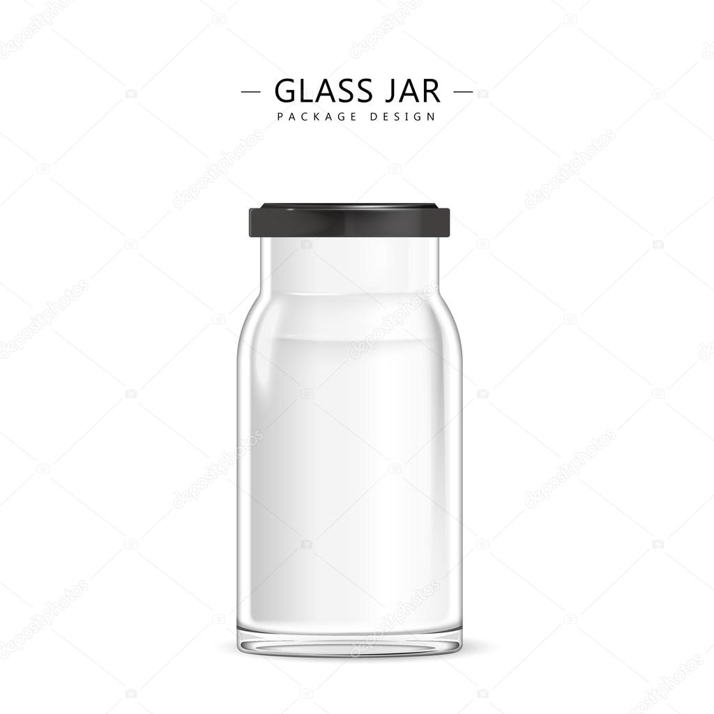 Empty glass jar template