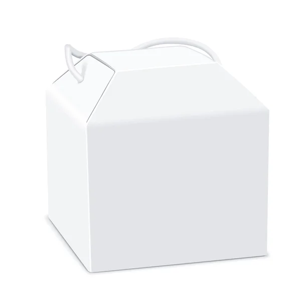 ハンドルを持つ空のパッケージ ボックス — ストックベクタ