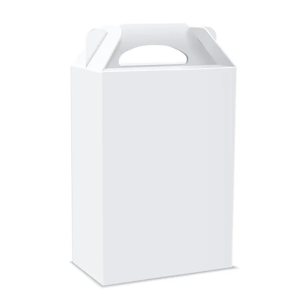 ハンドルを持つ空のパッケージ ボックス — ストックベクタ