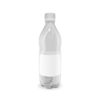 boş etiket ile plastik içecek şişe
