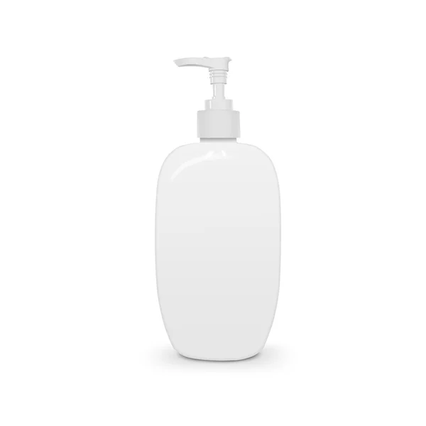 Jabón líquido y gel de ducha botella de plástico — Vector de stock