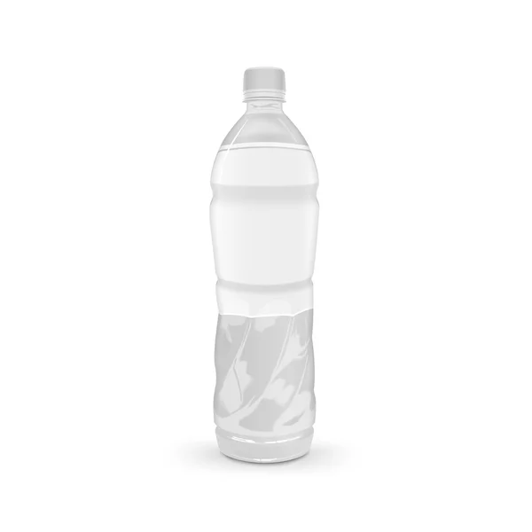 Butelka z tworzywa sztucznego z pustą etykietę — Wektor stockowy