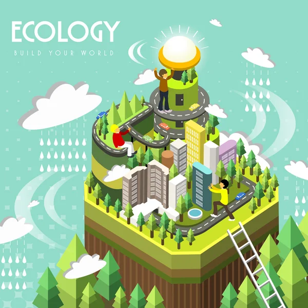 Ecology concept — Stock Vector