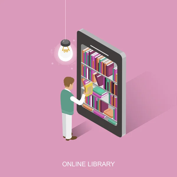 Online bibliotheek — Stockvector