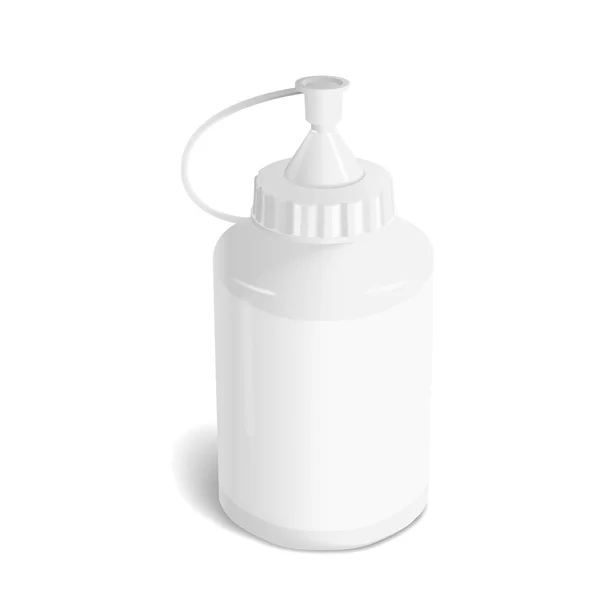 Botella de pintura en blanco — Vector de stock