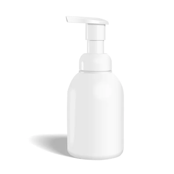 Botella cosmética en blanco — Vector de stock