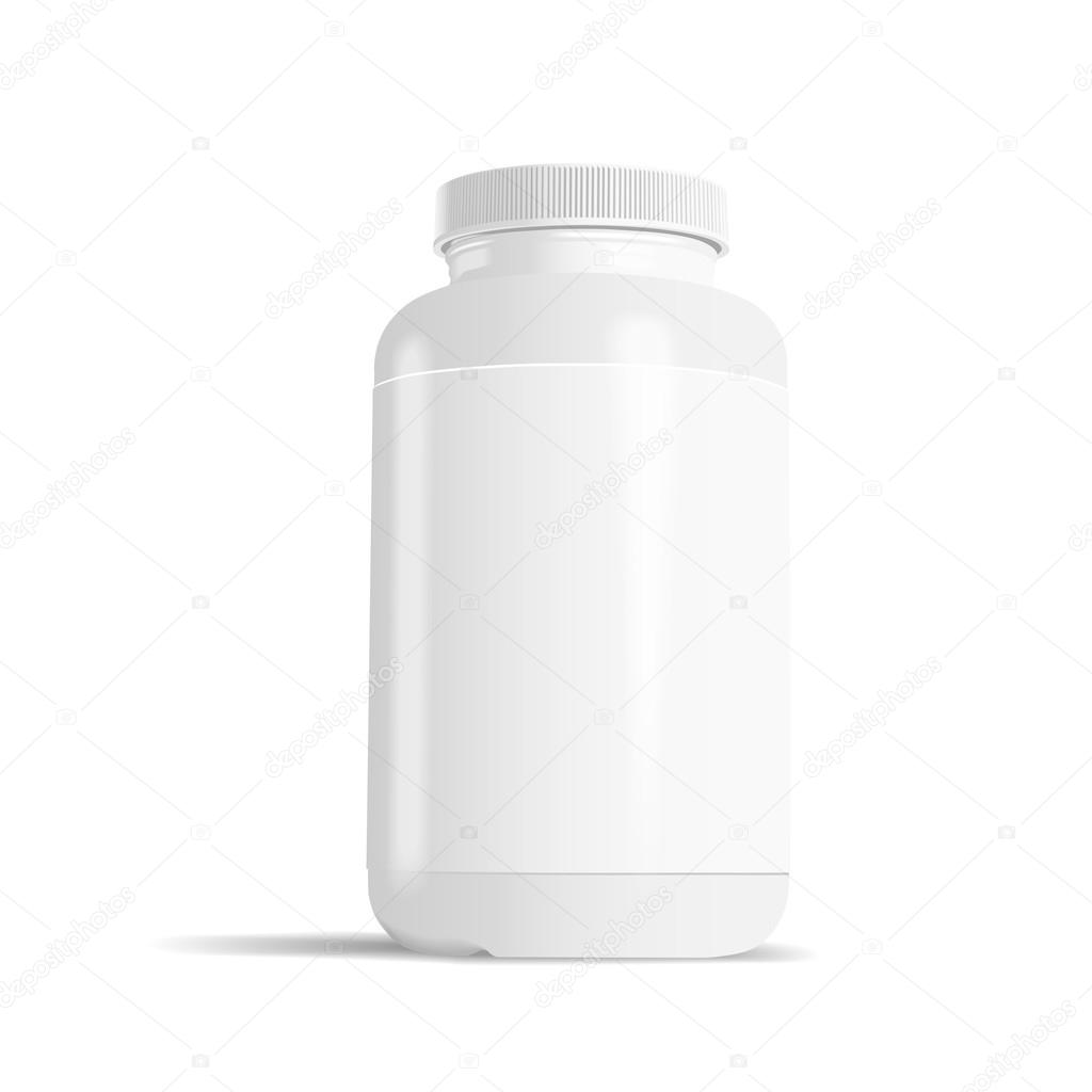 isolated medicine bottle