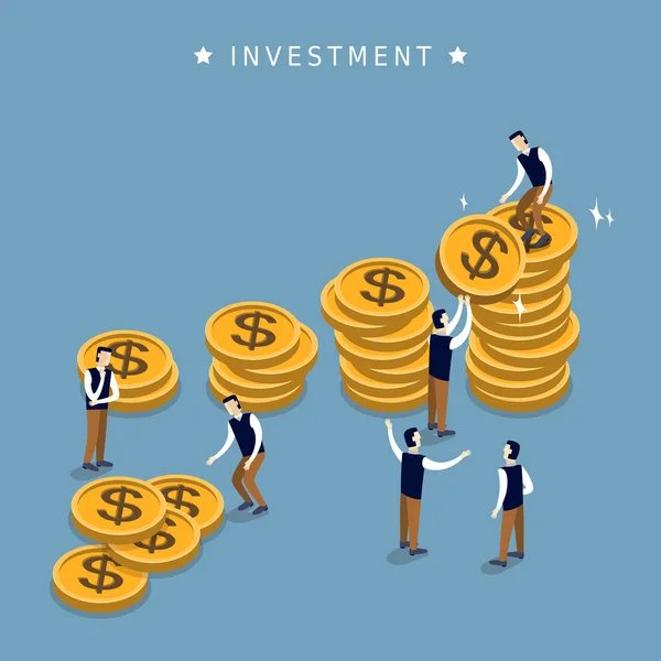 Conception de concept d'investissement — Image vectorielle