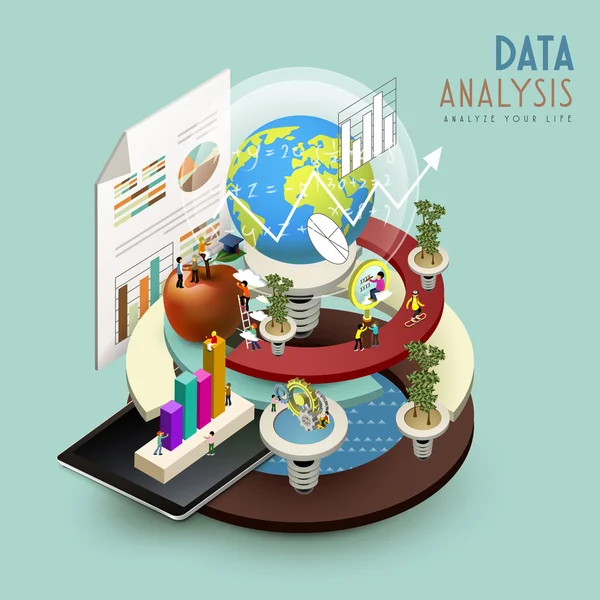 Datenanalyse-Konzept — Stockvektor