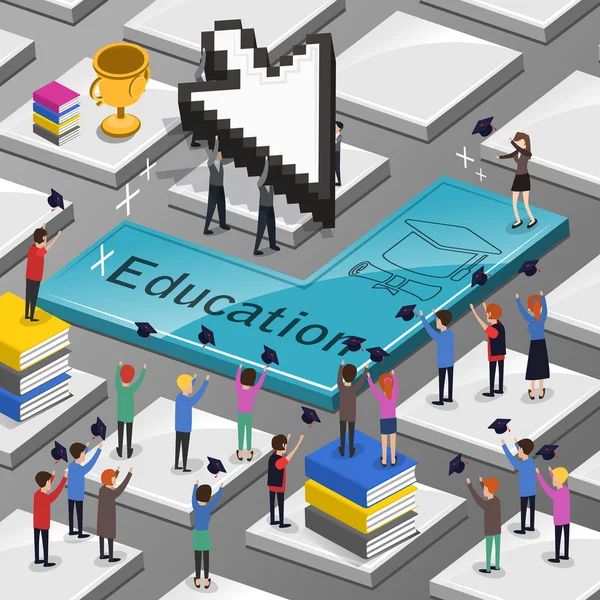 Concepto de educación en línea — Vector de stock