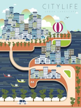 güzel şehir hayatı sahne 