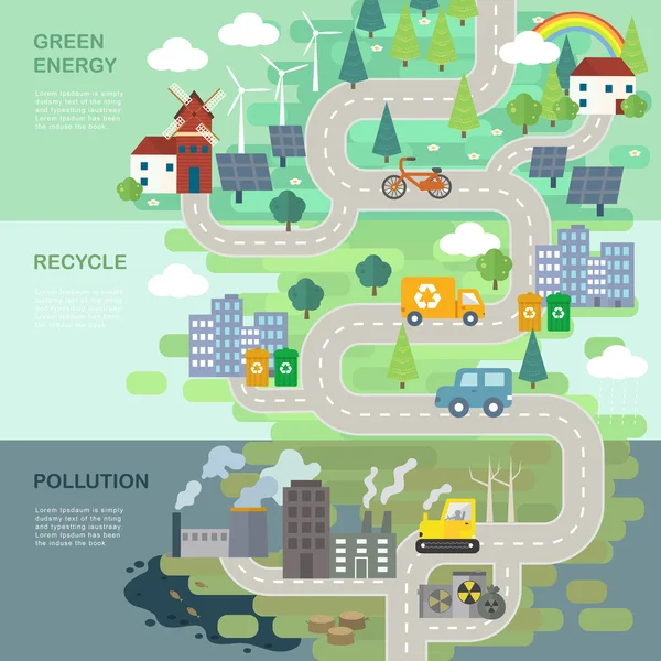 Concepto de protección medioambiental — Vector de stock