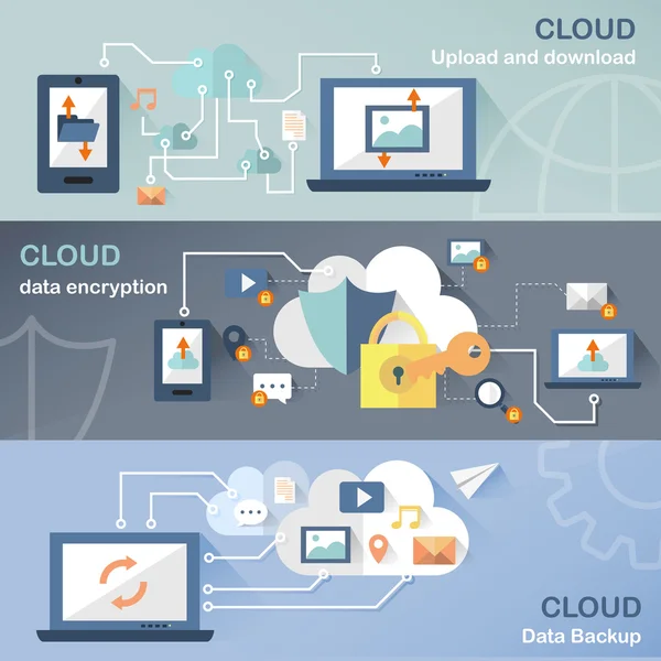 Cloud-Technologie-Konzept — Stockvektor