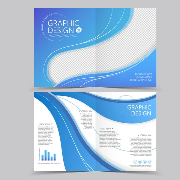 Beautiful half-fold brochure — Stock Vector