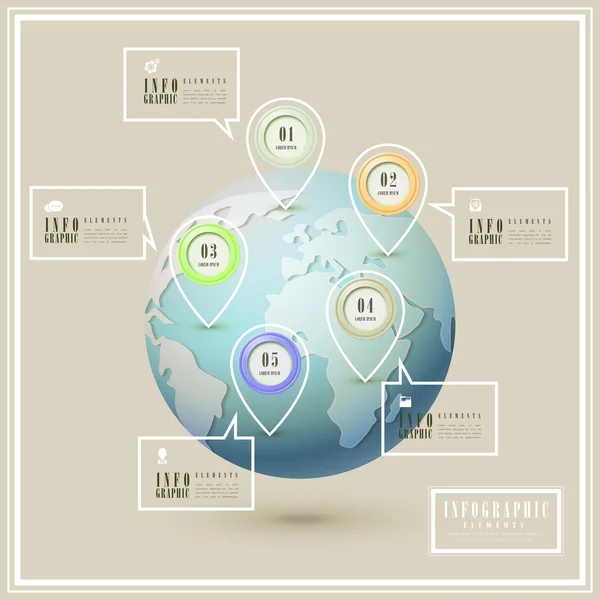 Zarif Infographic şablonu — Stok Vektör