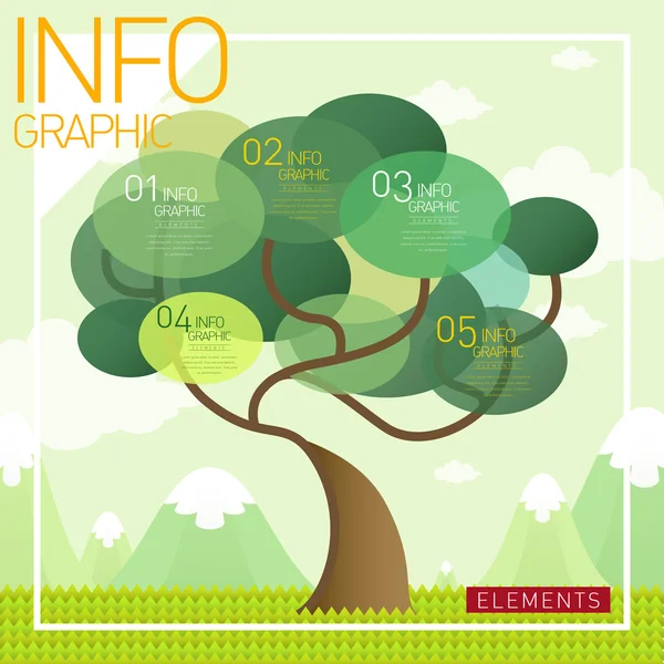 Lovely infographic template — Stock Vector