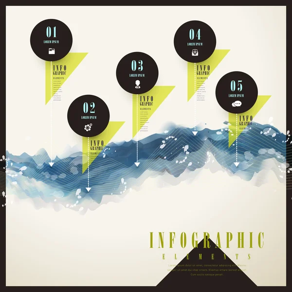 트렌디한 infographic 템플릿 디자인 — 스톡 벡터