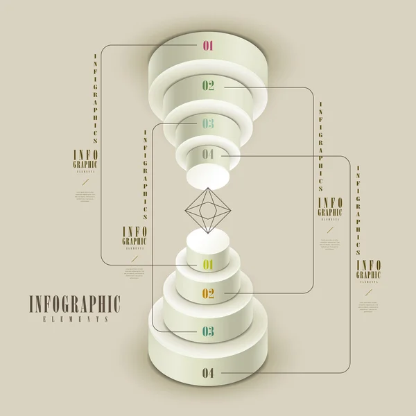 Plantilla de infografía elegante — Vector de stock