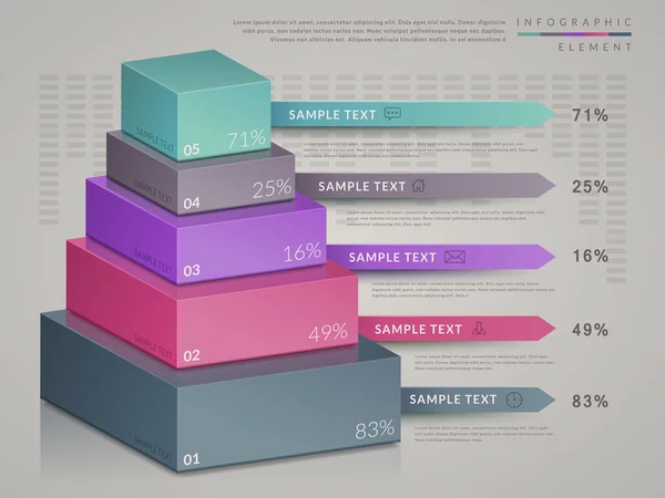 Modèle infographique de simplicité — Image vectorielle