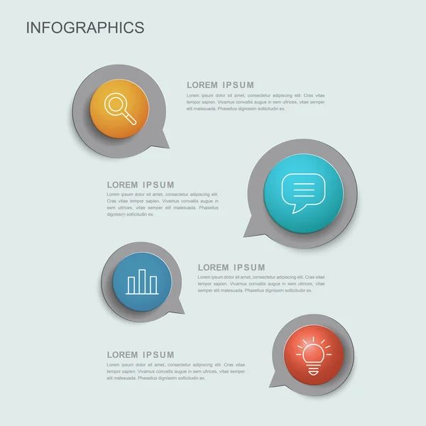 Modello di infografica creativa — Vettoriale Stock