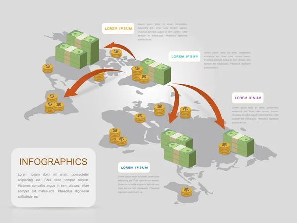 Modello di infografica creativa — Vettoriale Stock