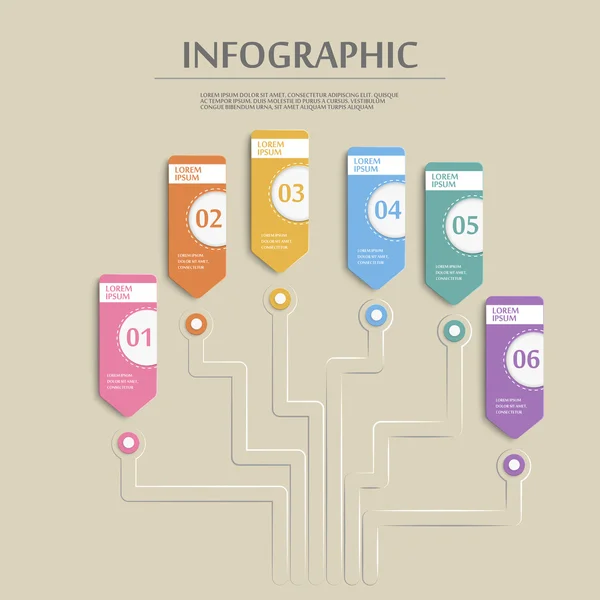 Modelo de infográfico de simplicidade — Vetor de Stock