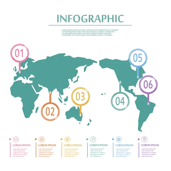 Modelo infográfico elegante — Vetor de Stock