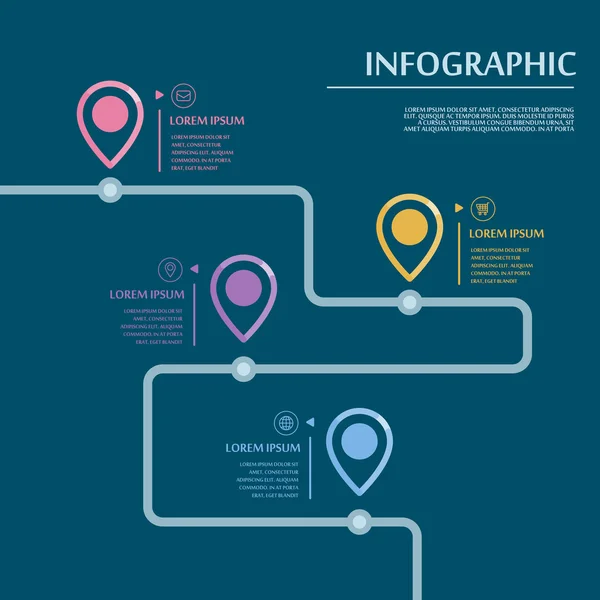 Modèle infographique moderne — Image vectorielle