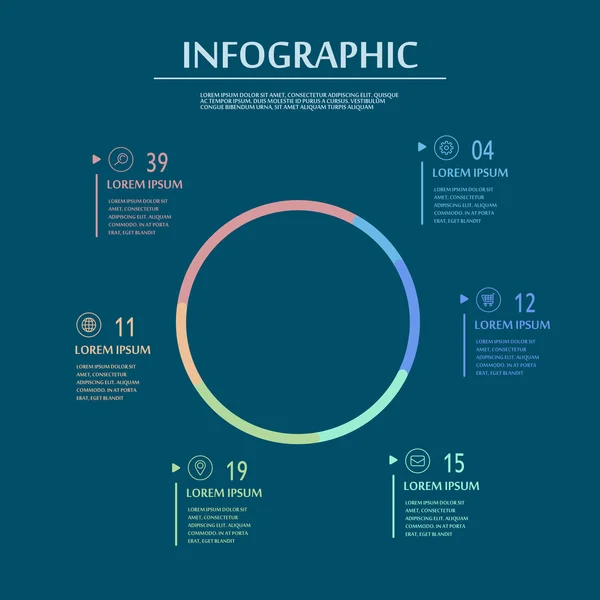 Modelo infográfico elegante — Vetor de Stock