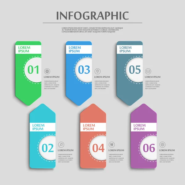 Modèle infographique de simplicité — Image vectorielle