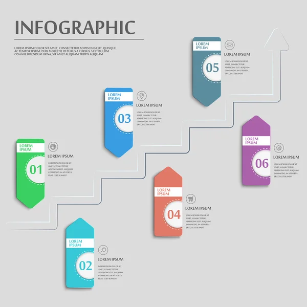 Semplicità modello infografico — Vettoriale Stock