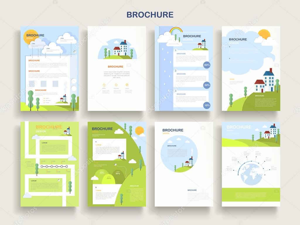 Adorable brochure template Stock Illustration by ©HstrongART 93067000