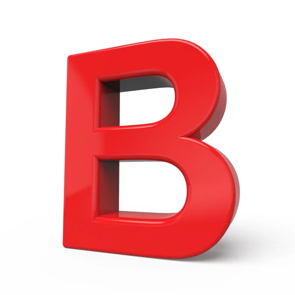 3d 光泽红色字母 B — 图库照片
