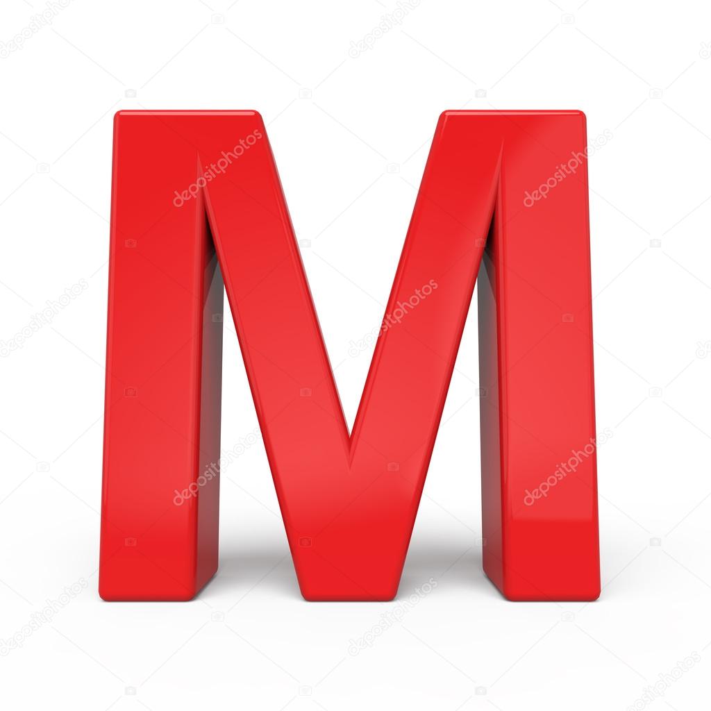 3d Glossy Red Letter M Stock Photo Image By C Hstrongart