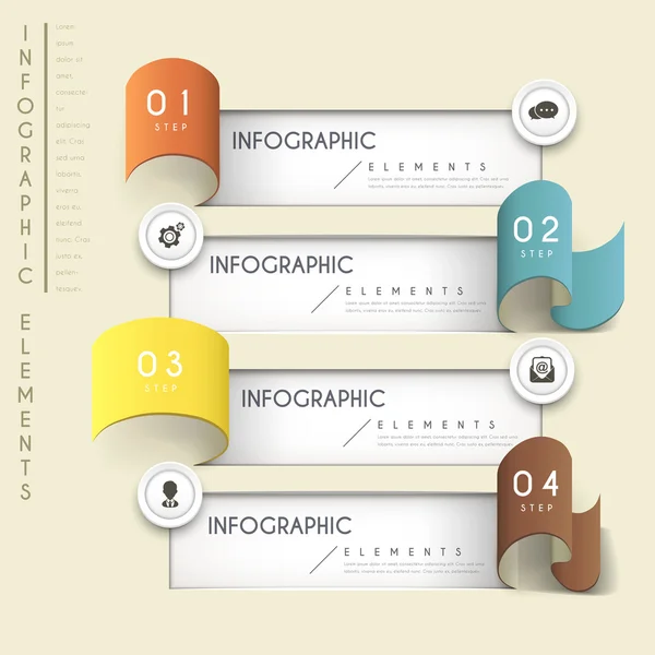 Desain infografis kesederhanaan - Stok Vektor